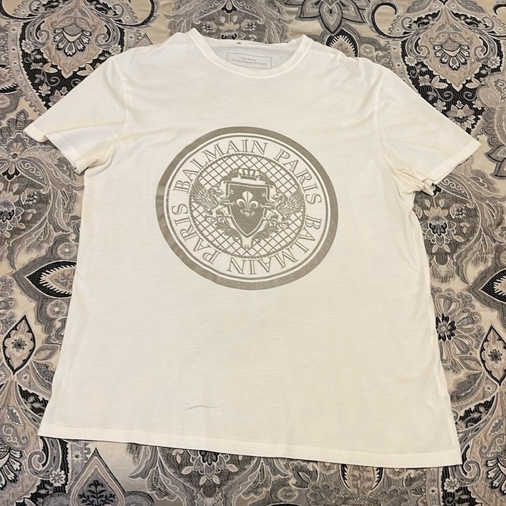 Balmain, Cream, 2XL T-shirt.